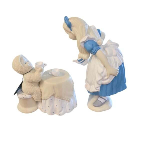 Retired Department 56 Snow Babies "Guest Collection" "Tea for Two" Figurines - Picture 3 of 7